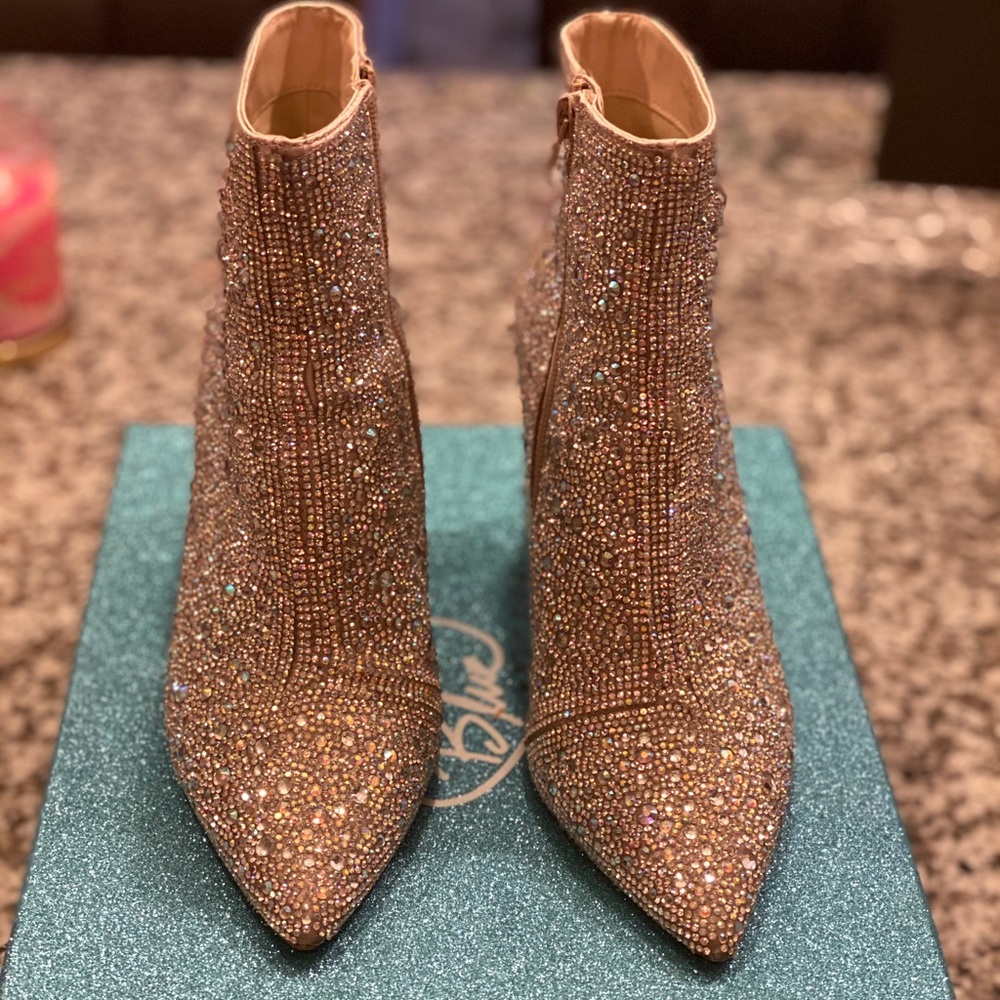 Betsy Johnson Rhinestone Booties
